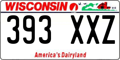 WI license plate 393XXZ