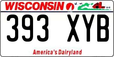 WI license plate 393XYB