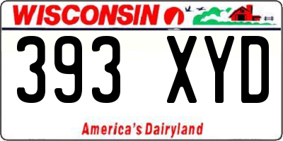 WI license plate 393XYD