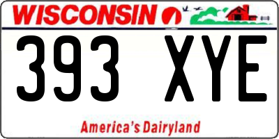WI license plate 393XYE