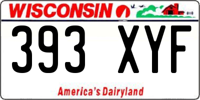 WI license plate 393XYF