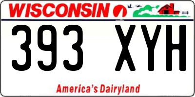 WI license plate 393XYH