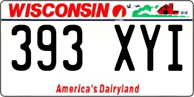 WI license plate 393XYI