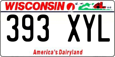 WI license plate 393XYL