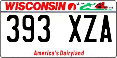 WI license plate 393XZA
