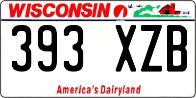 WI license plate 393XZB