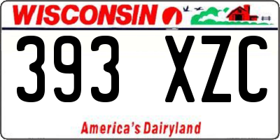 WI license plate 393XZC