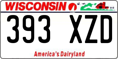WI license plate 393XZD