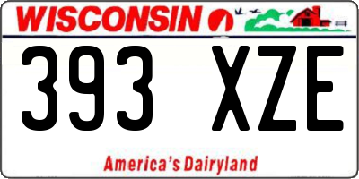 WI license plate 393XZE