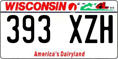 WI license plate 393XZH