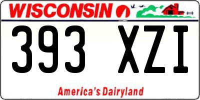 WI license plate 393XZI