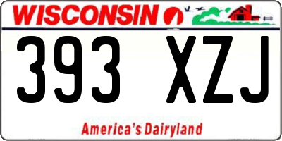 WI license plate 393XZJ