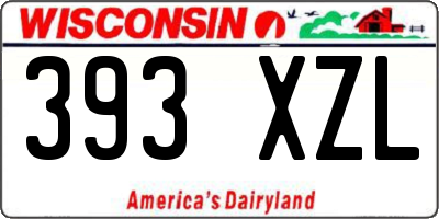 WI license plate 393XZL