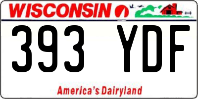 WI license plate 393YDF