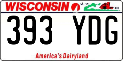 WI license plate 393YDG