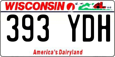 WI license plate 393YDH