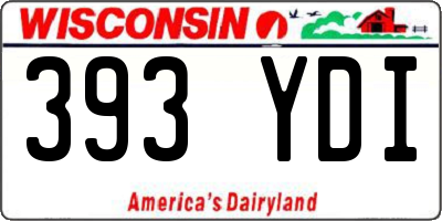 WI license plate 393YDI