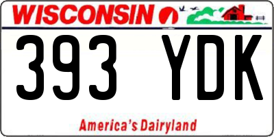WI license plate 393YDK