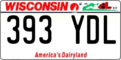 WI license plate 393YDL