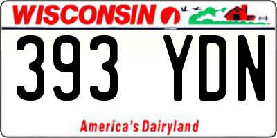 WI license plate 393YDN
