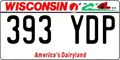 WI license plate 393YDP
