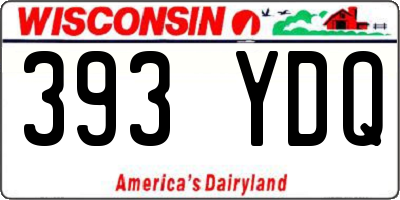 WI license plate 393YDQ