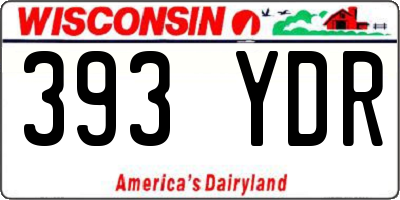 WI license plate 393YDR