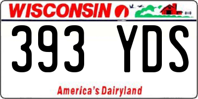 WI license plate 393YDS