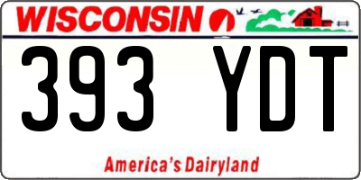 WI license plate 393YDT