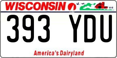 WI license plate 393YDU