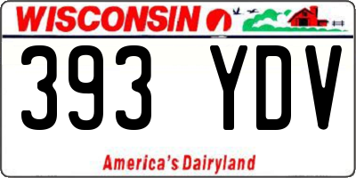 WI license plate 393YDV