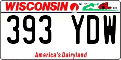 WI license plate 393YDW