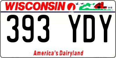 WI license plate 393YDY
