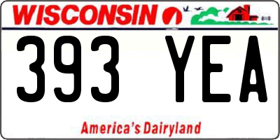 WI license plate 393YEA