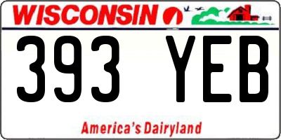 WI license plate 393YEB