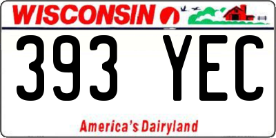 WI license plate 393YEC