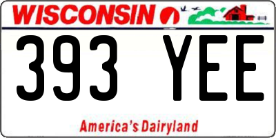 WI license plate 393YEE