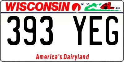 WI license plate 393YEG