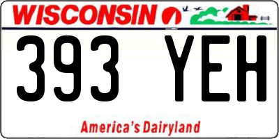 WI license plate 393YEH