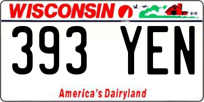 WI license plate 393YEN