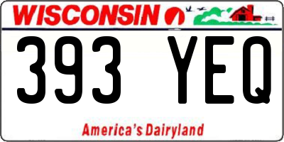 WI license plate 393YEQ