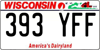 WI license plate 393YFF
