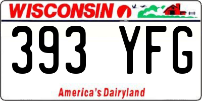 WI license plate 393YFG