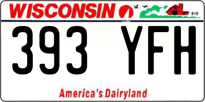 WI license plate 393YFH