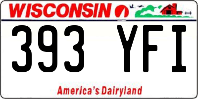 WI license plate 393YFI