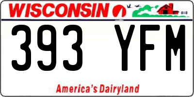 WI license plate 393YFM