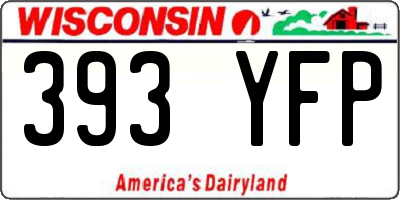 WI license plate 393YFP