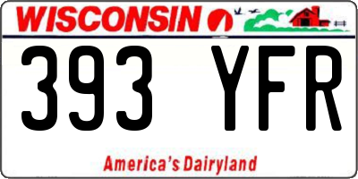 WI license plate 393YFR