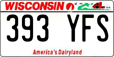 WI license plate 393YFS