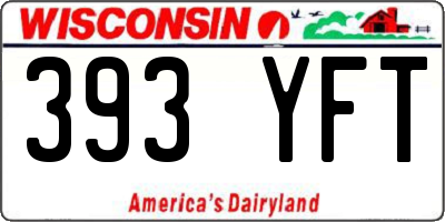 WI license plate 393YFT